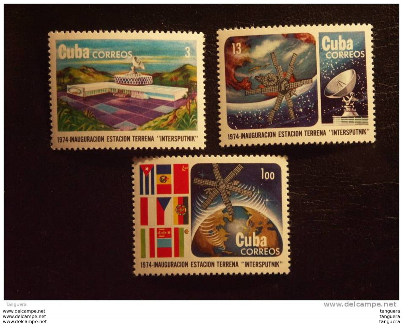 Cuba 1974 Inauguration De La Station Terrestre Interspoutnik Yv 1817-1819  MNH ** - Unused Stamps