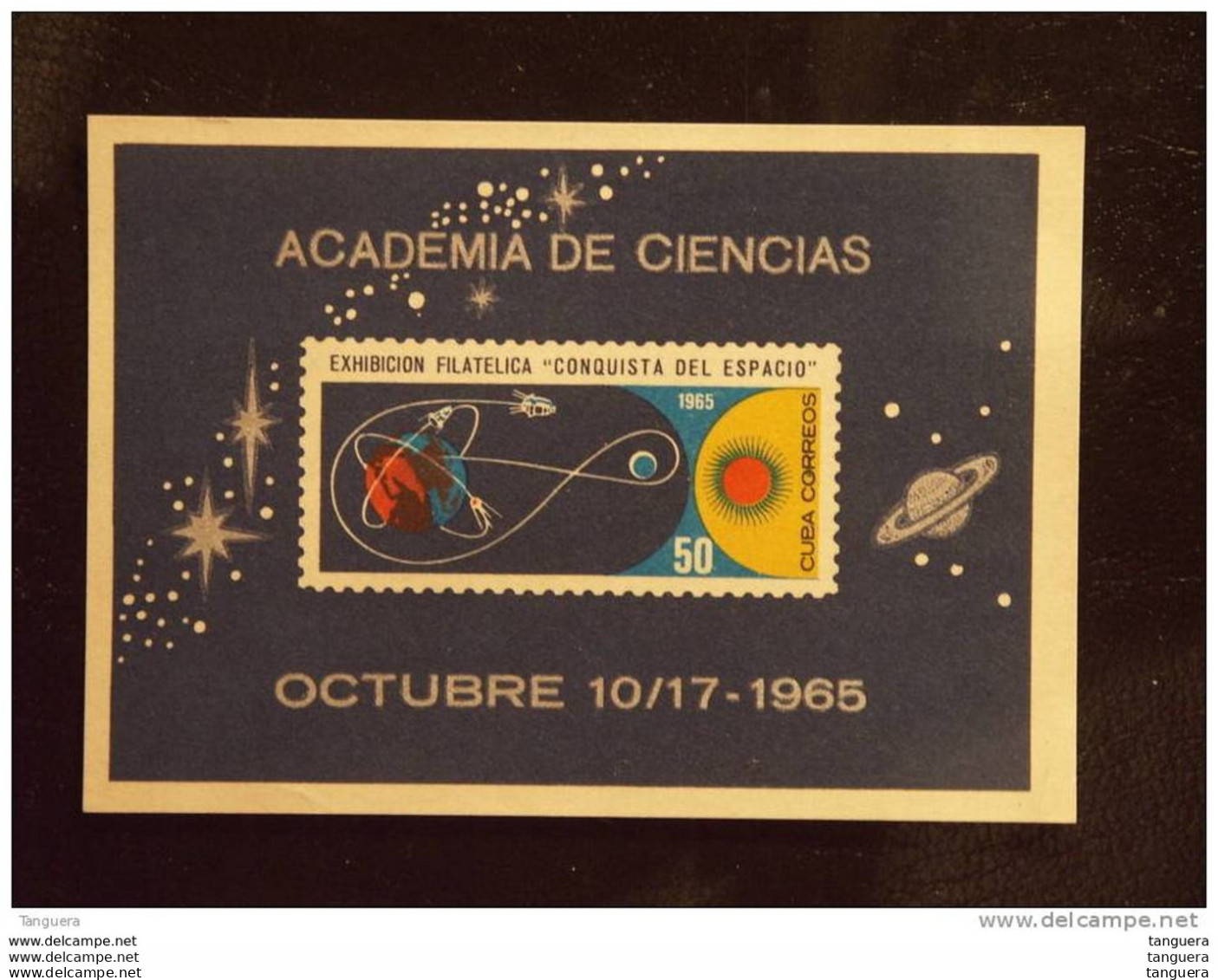 Cuba 1965 Expo Conquête De L'espace Terre Et Satellites Yv BF 26 MNH ** - Blocks & Kleinbögen