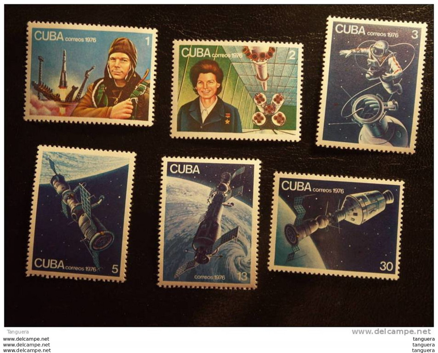 Cuba 1976 Gagarine Terechkova Léonov Apollo Soyouz Yv 1920-1925 MNH ** - Nuovi