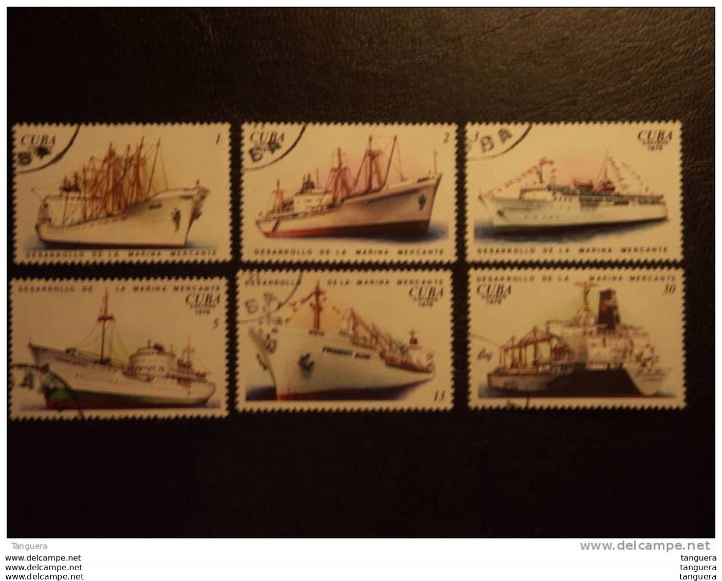 Cuba 1976 Marine Marchande Cargo Pétrolier Bateau De Passagers Yv 1956-1961  O - Used Stamps