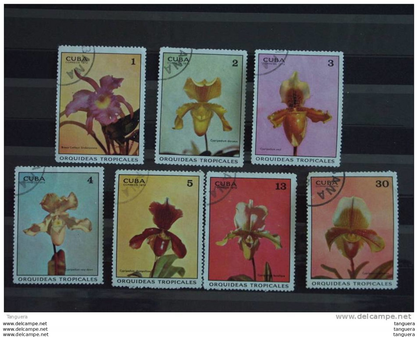 Cuba 1972 Fleurs Orchidées Tropicales Yv 1556-1562 O - Oblitérés