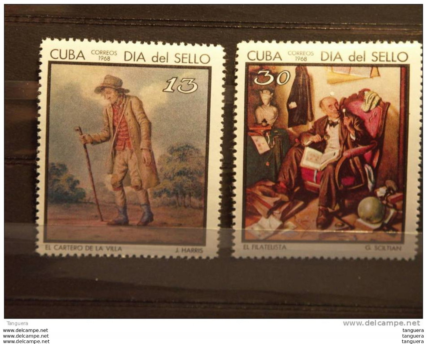 Cuba 1968 Tableaux Journée Du Timbre Schilderij Peinture  Yv 1233-1234 MNH ** - Unused Stamps