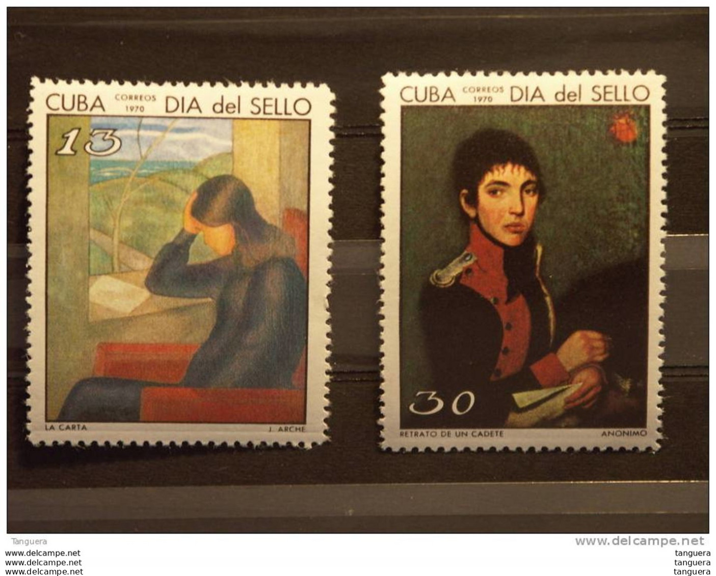 Cuba 1970 Journée Du Timbre Schilderij Peinture Tableaux  Yv 1395-1396 MNH ** - Ongebruikt