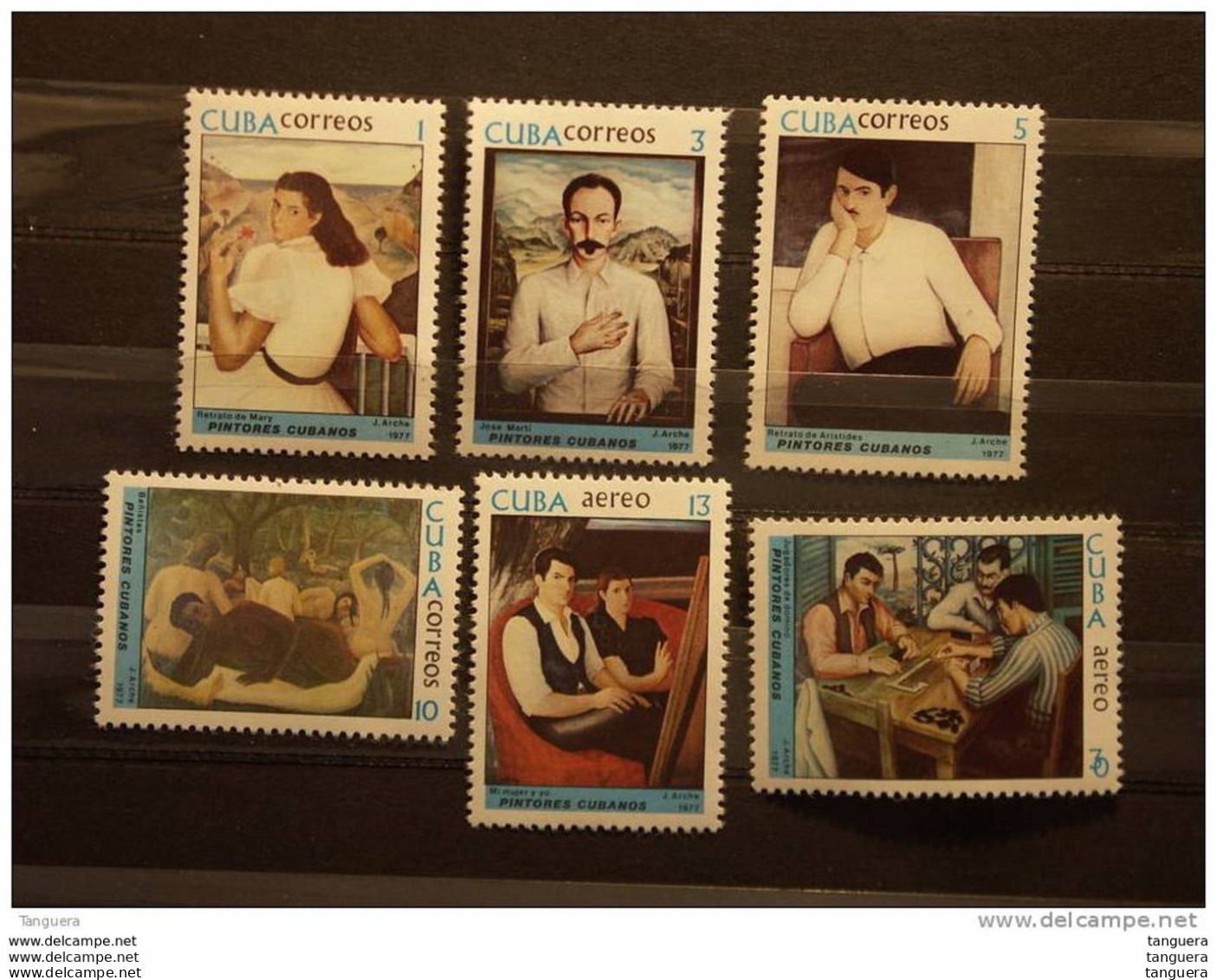 Cuba 1977 Tableaux De Jorge Arche Peintre Cubain Yv 2018-2021  + LP PA 260-261 MNH ** - Unused Stamps