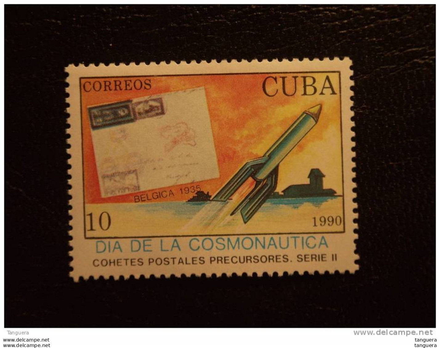 Cuba 1990 Transport Postal Par Fusées Lettre Belgique Yv 3018 MNH ** - Ungebraucht