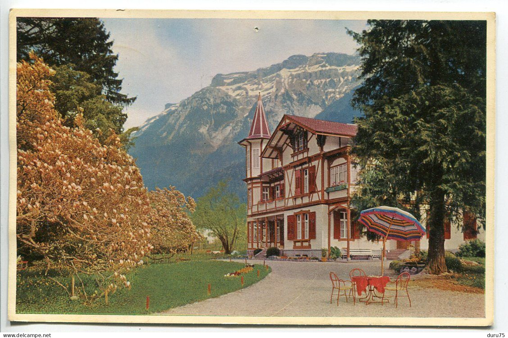 SUISSE CP Voyagé 1962 * Pension  Schlößli BÖNIGEN Bei Interlaken Am Brienzerseen ( Lac De Brienz ) - Bönigen