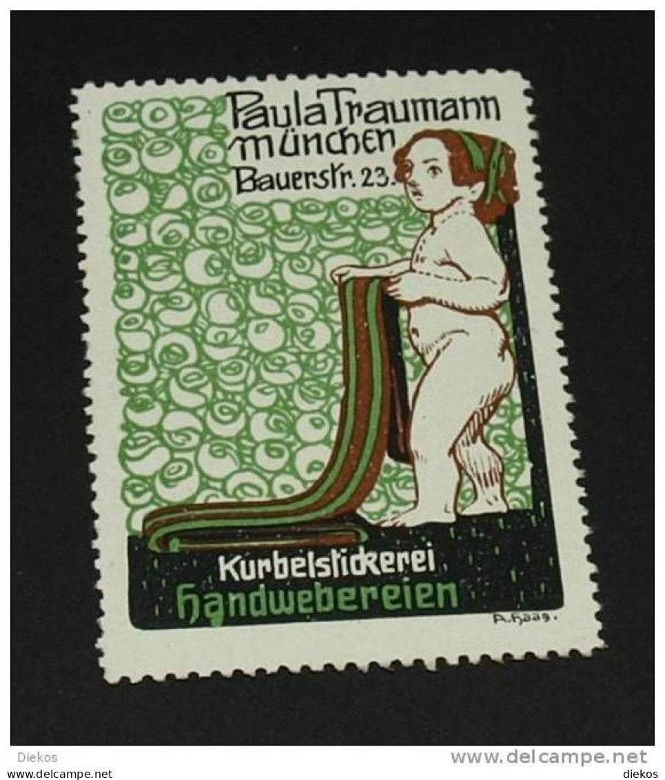 Werbemarke Cinderella Poster Stamp  München Traumann Jugendstiel  #905 - Vignetten (Erinnophilie)