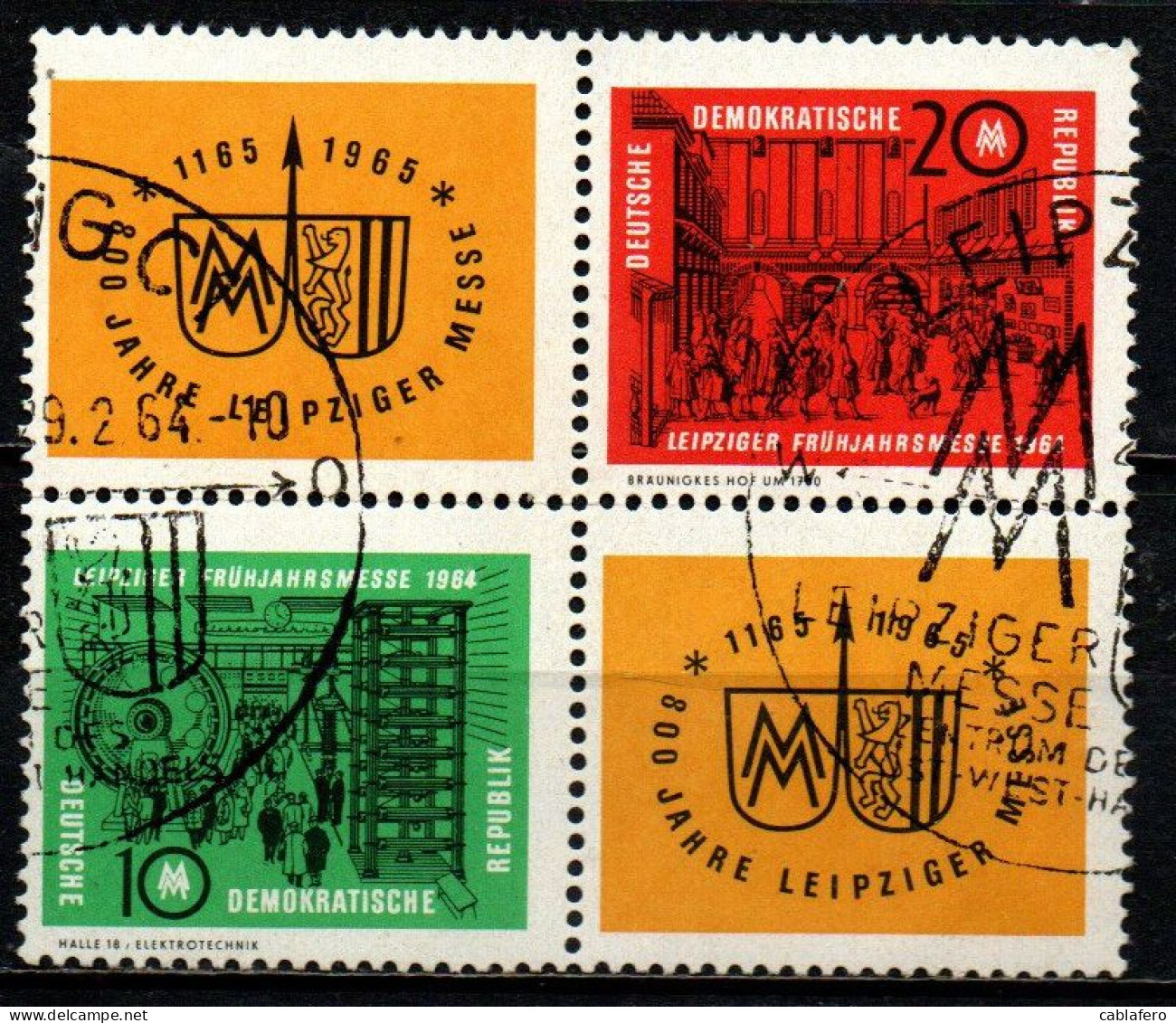 DDR - 1964 - FIERA PRIMAVERILE DI LIPSIA - USATI - Used Stamps