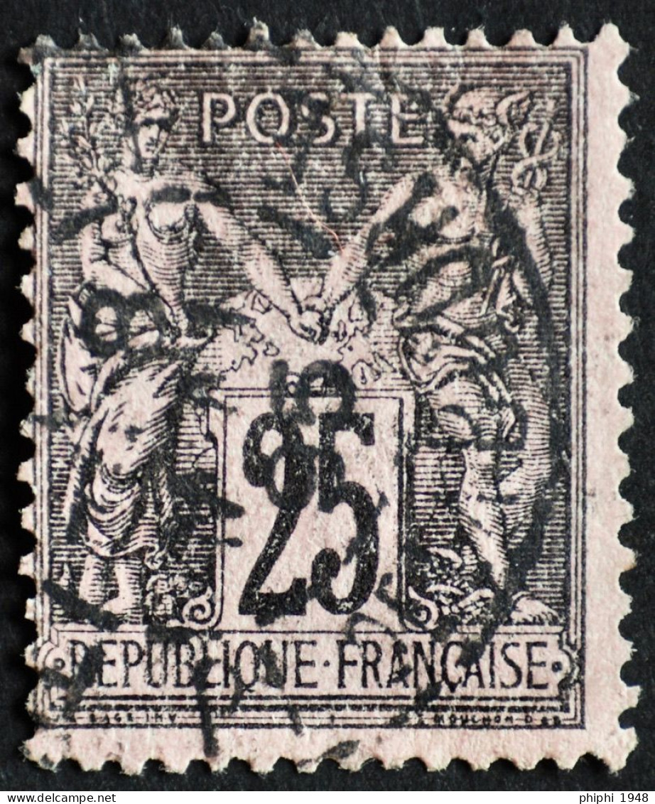 -Sage    Obl   :        BUREAUX De QUARTIER De PARIS. PL DE LA BOURSE 1895 - 1876-1898 Sage (Type II)