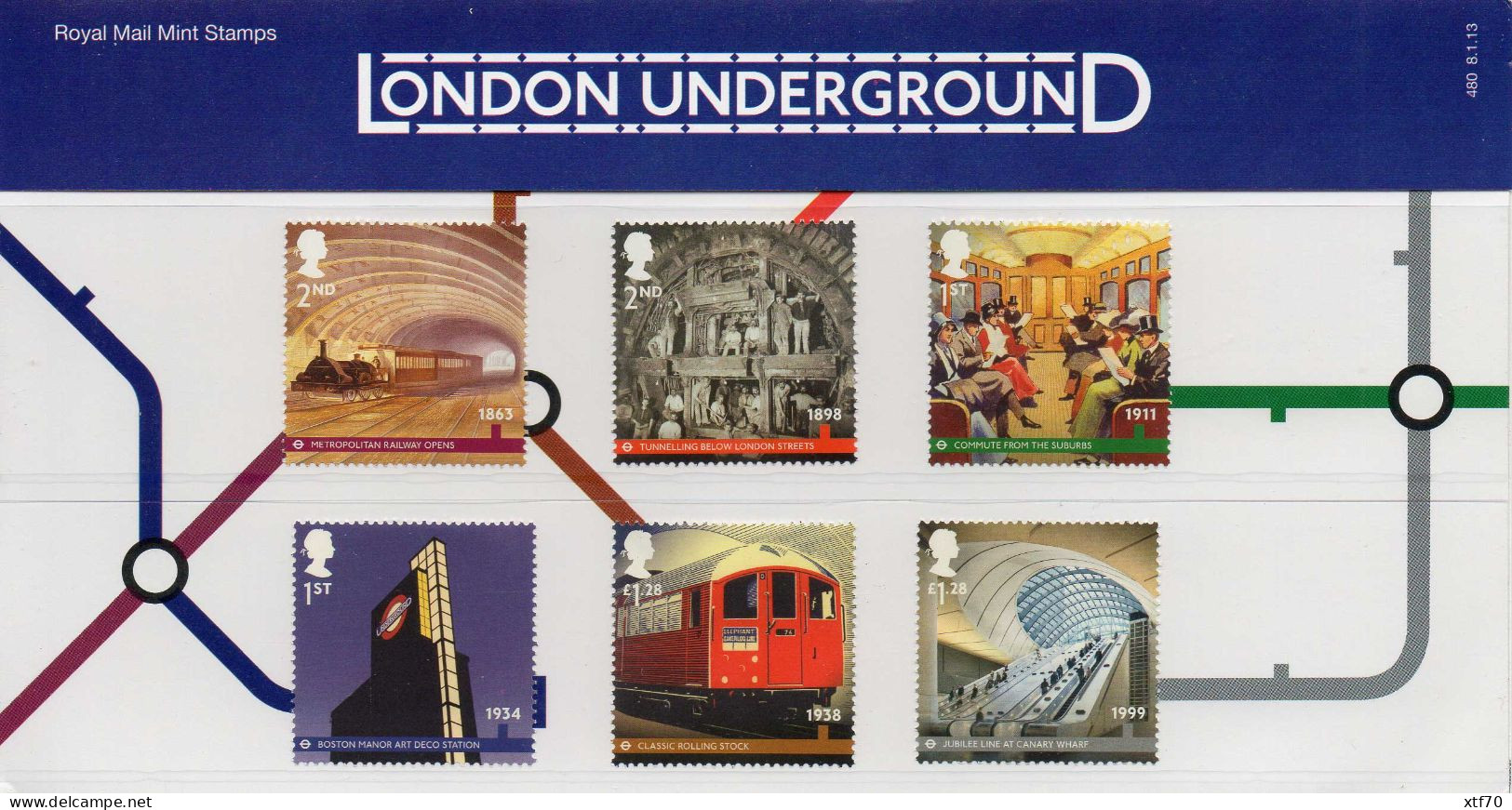 GREAT BRITAIN 2013 150th Anniversary Of London Underground Presentation Pack - Presentation Packs