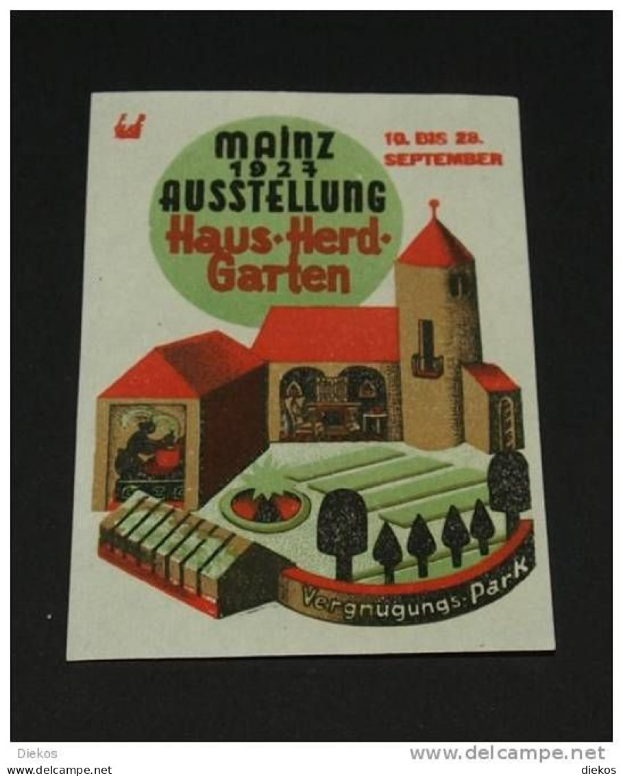 Werbemarke Cinderella Poster Stamp  Mainz Haus Und Garten 1927   #893 - Cinderellas