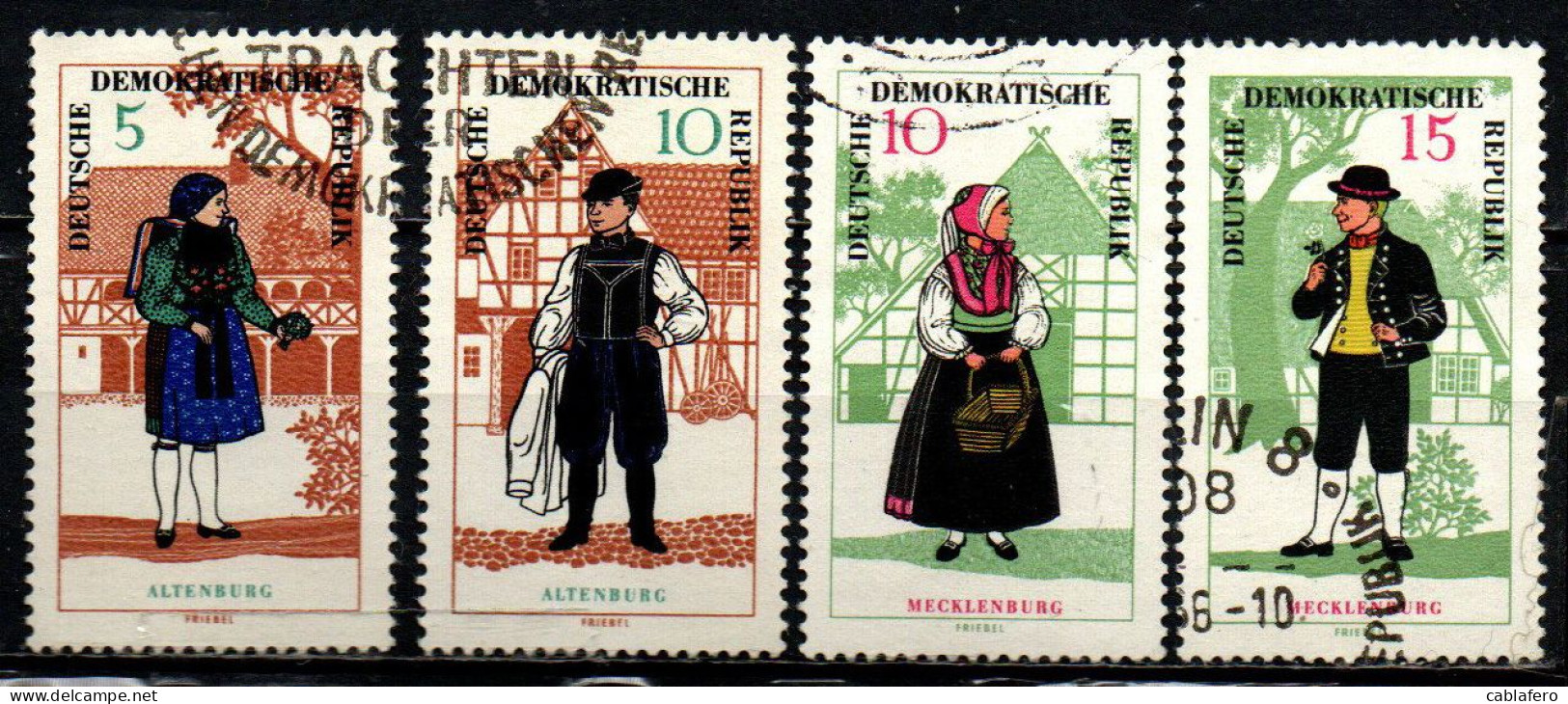 DDR - 1966 - COSTUMI REGIONALI - USATI - Gebraucht