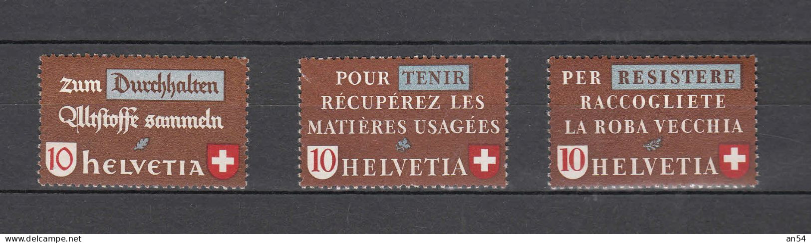 1942     N°  252254 à 256     NEUF**  COTE 21.00    CATALOGUE SBK - Unused Stamps