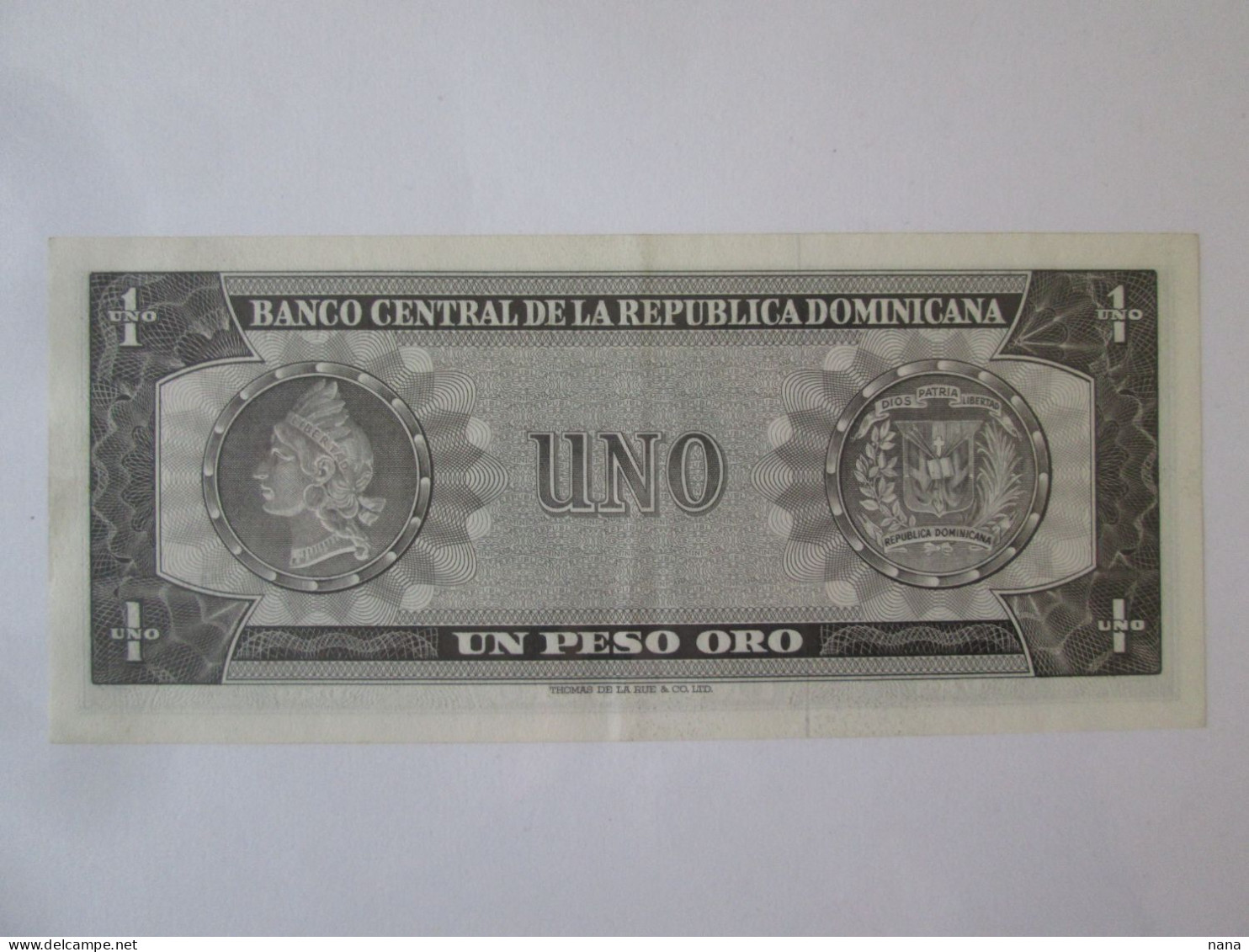 Republica Dominicana 1 Peso Oro 1975 AUNC Banknote See Pictures - República Dominicana