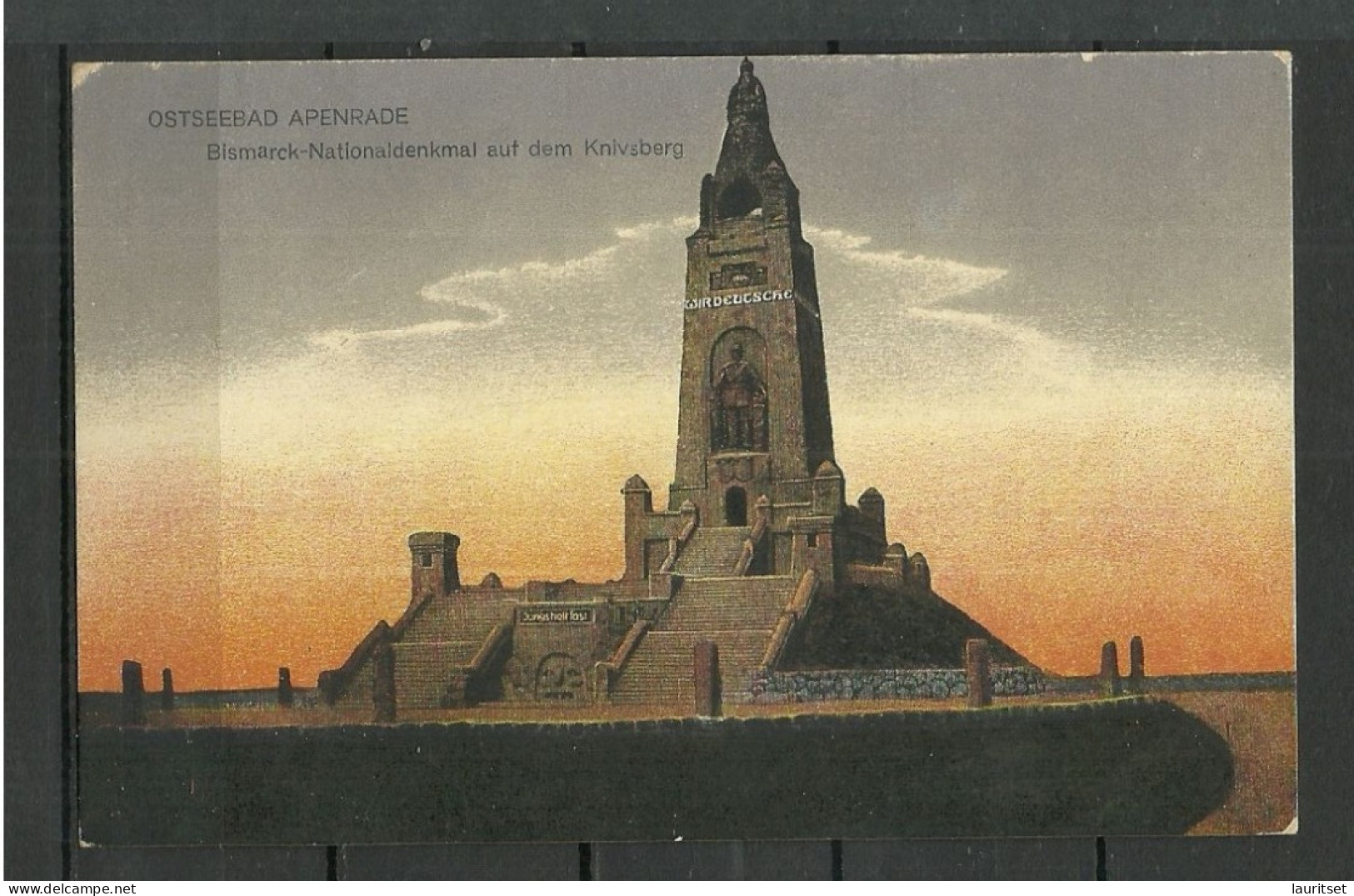 Demark Deutschland Germany Ostseebad ALPENRADE Bismarck-Nationaldenkmal Auf Dem Knivsberg, Unused - Nordschleswig