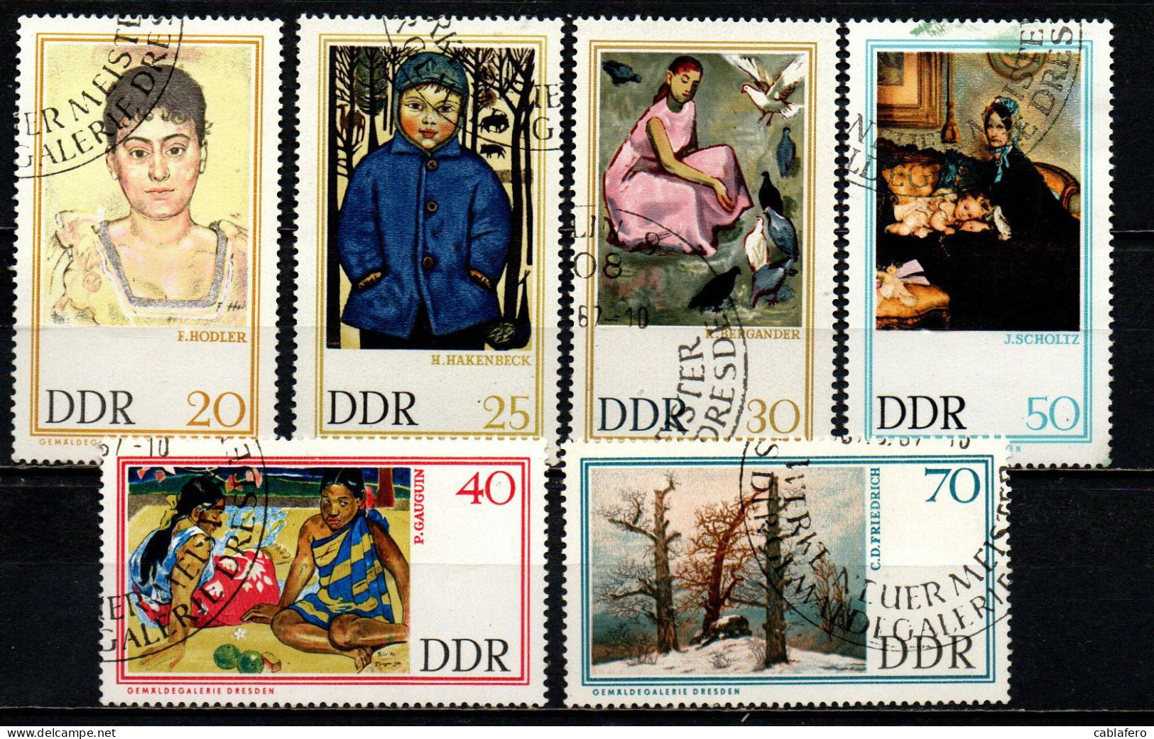 DDR - 1967 - PINACOTECA STATALE DI DRESDA: QUADRI DELLA GALLERIA DEI NUOVI MAESTRI - USATI - Used Stamps