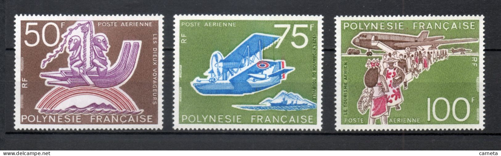 POLYNESIE  PA  N°  89 à 91   NEUFS SANS CHARNIERE COTE  72.00€    AVION - Nuevos