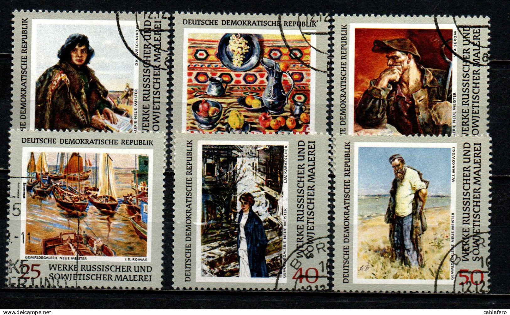DDR - 1969 - PINACOTECA STATALE DI DRESDA: QUADRI DELLA GALLERIA DEI NUOVI MAESTRI - USATI - Used Stamps