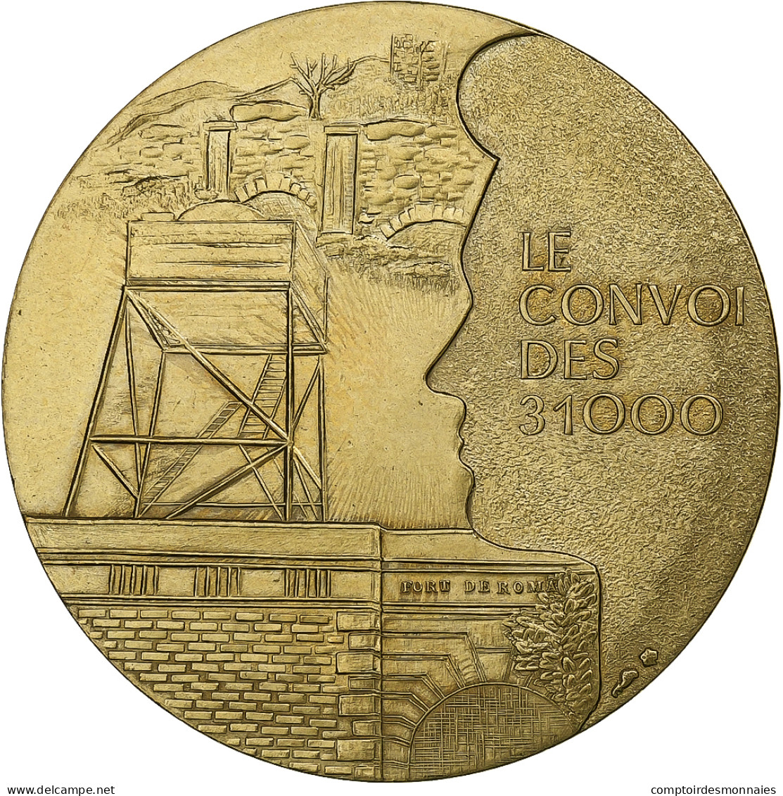 France, Médaille, Le Convoi Des 31 000, History, 1993, SUP, Bronze - Other & Unclassified