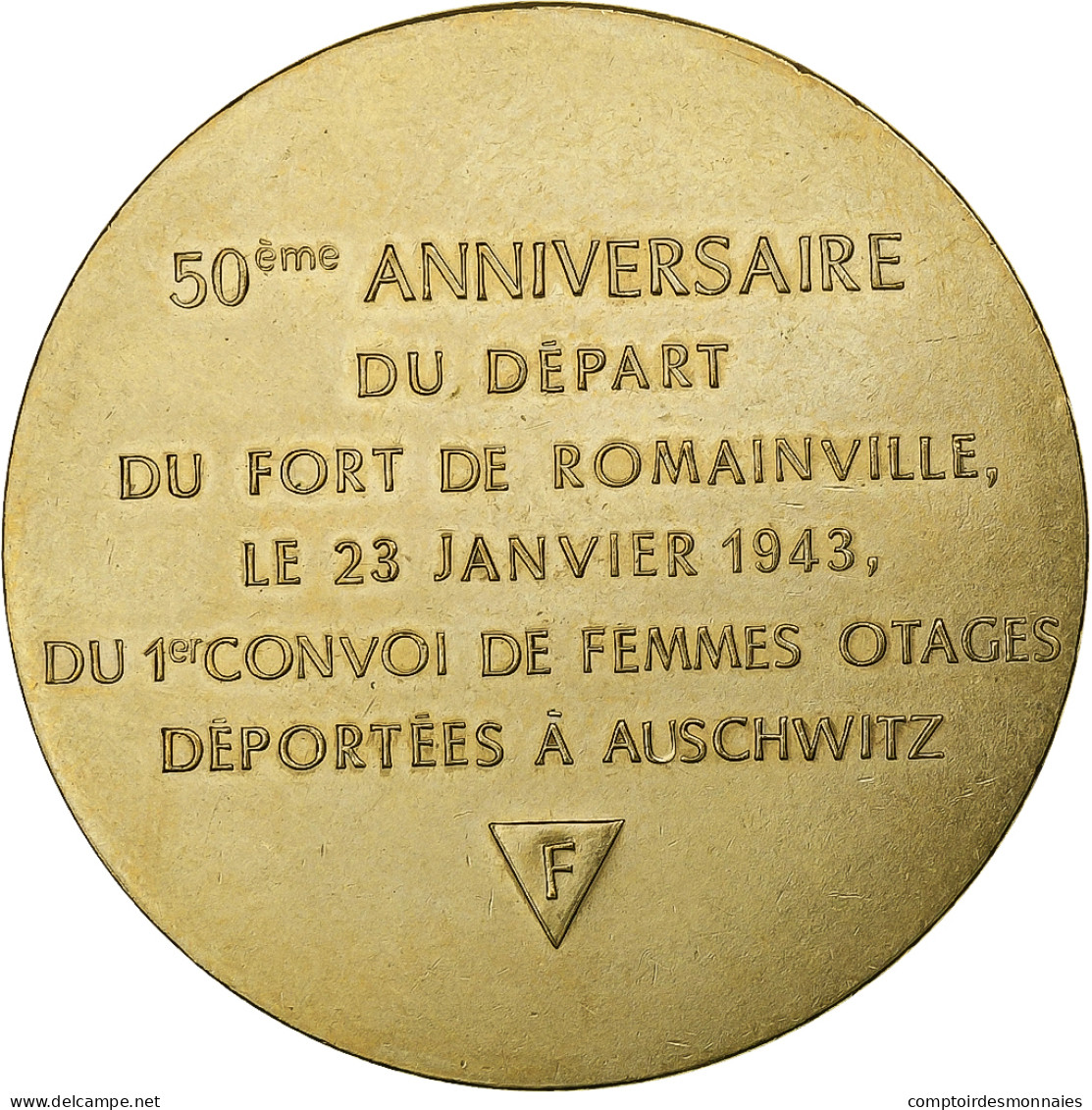 France, Médaille, Le Convoi Des 31 000, History, 1993, SUP, Bronze - Autres & Non Classés