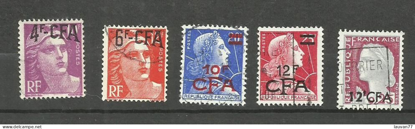 Réunion N°296, 299A, 337, 337A, 350 Cote 6.50€ - Oblitérés