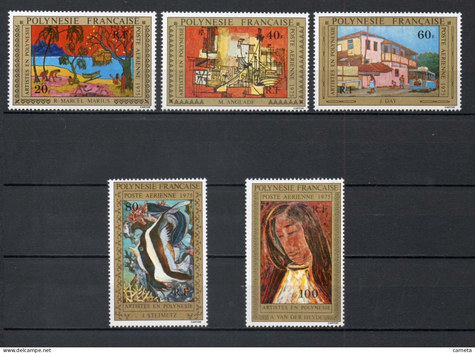 POLYNESIE  PA  N°  98 à 102   NEUFS SANS CHARNIERE COTE  55.00€    PEINTRE TABLEAUX ART - Unused Stamps