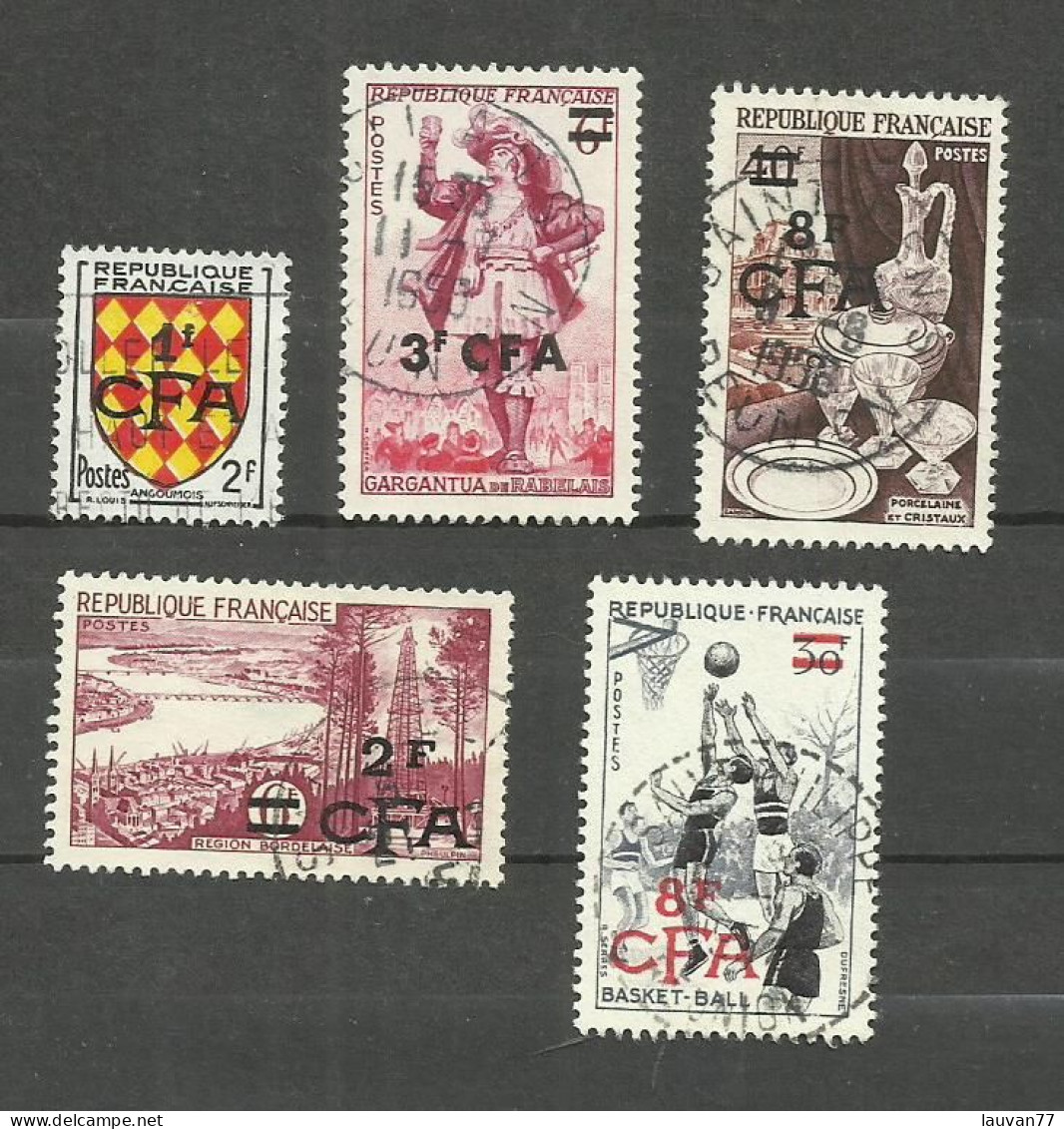 Réunion N°309, 311, 315, 321, 326 Cote 5.25€ - Oblitérés