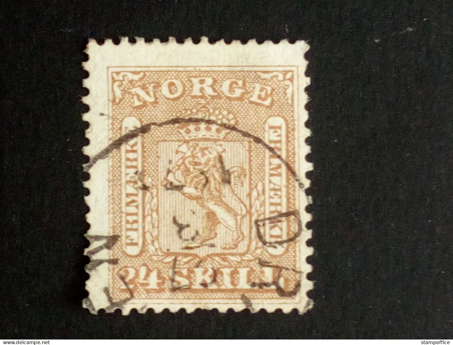 NORWEGEN MI-NR. 10 GESTEMPELT(USED) WAPPEN 1863 - Gebruikt