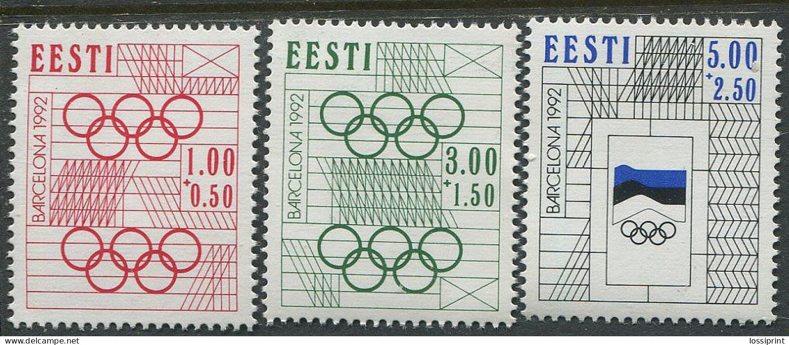 Estonia:Unused Stamps Serie Barcelona Olympic Games, 1992, MNH - Ete 1992: Barcelone