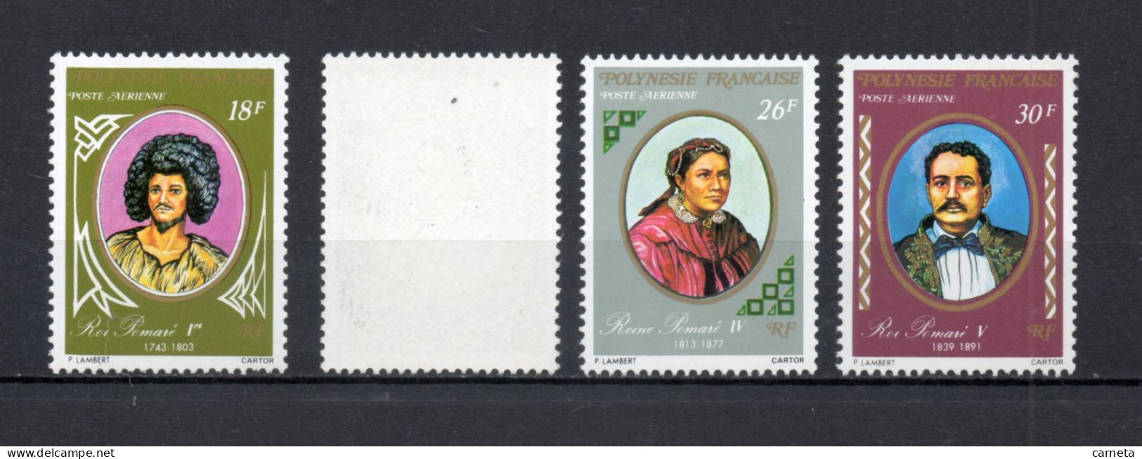 POLYNESIE  PA  N°  106 à 109   NEUFS SANS CHARNIERE COTE  11.40€    ROIS  POMARE  VOIR DESCRIPTION - Unused Stamps