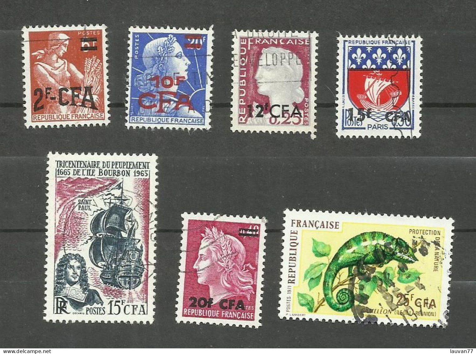 Réunion N°331, 337, 350, 350A, 365, 385, 399 Cote 4.75€ - Used Stamps