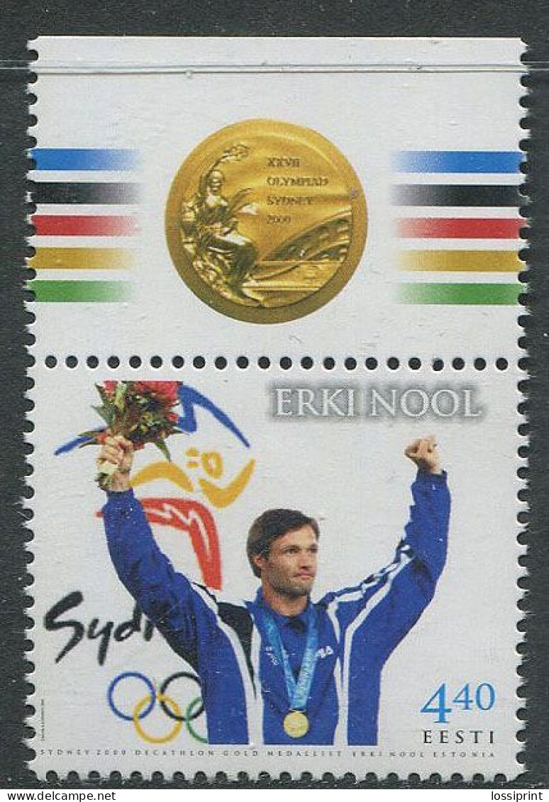 Estonia:Unused Stamp Sydney Olympic Games, Olympic Champion Erki Nool, 2000, MNH - Ete 2000: Sydney
