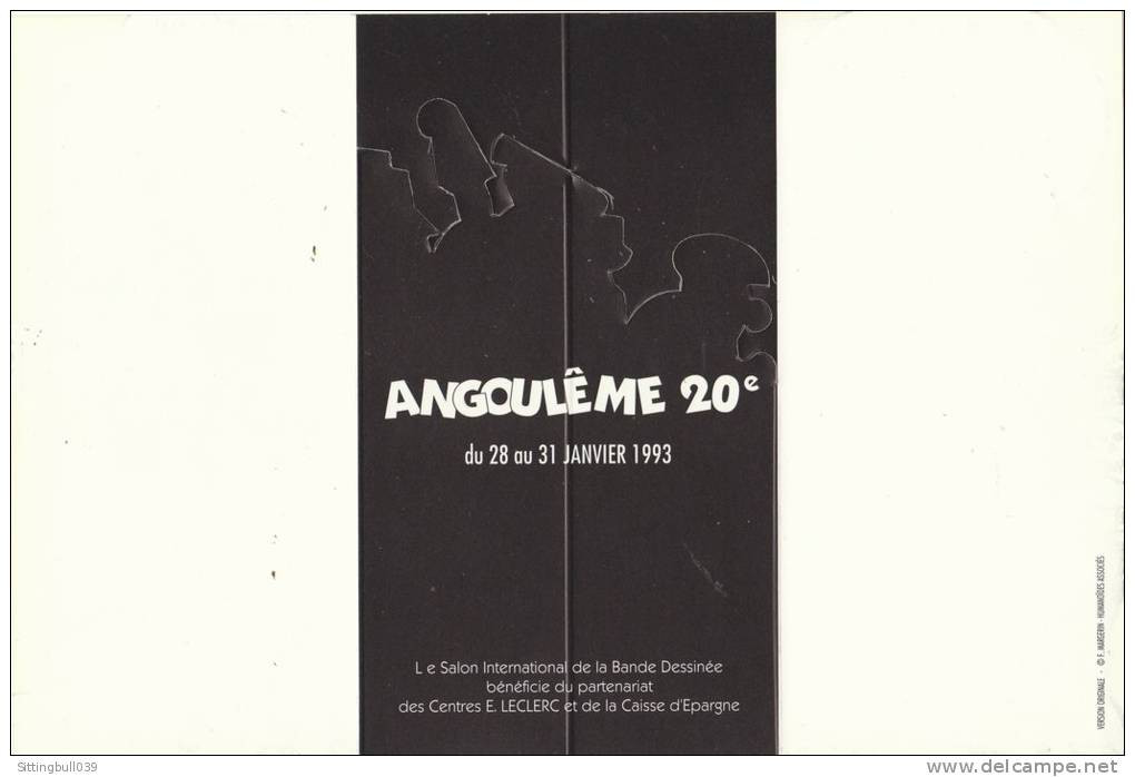 MARGERIN Lucien Et Sa Bande Carte Bonne Année 93 Pour Angoulême 20 En Pliant La Carte Personnages En Relief Style POP-UP - Postcards