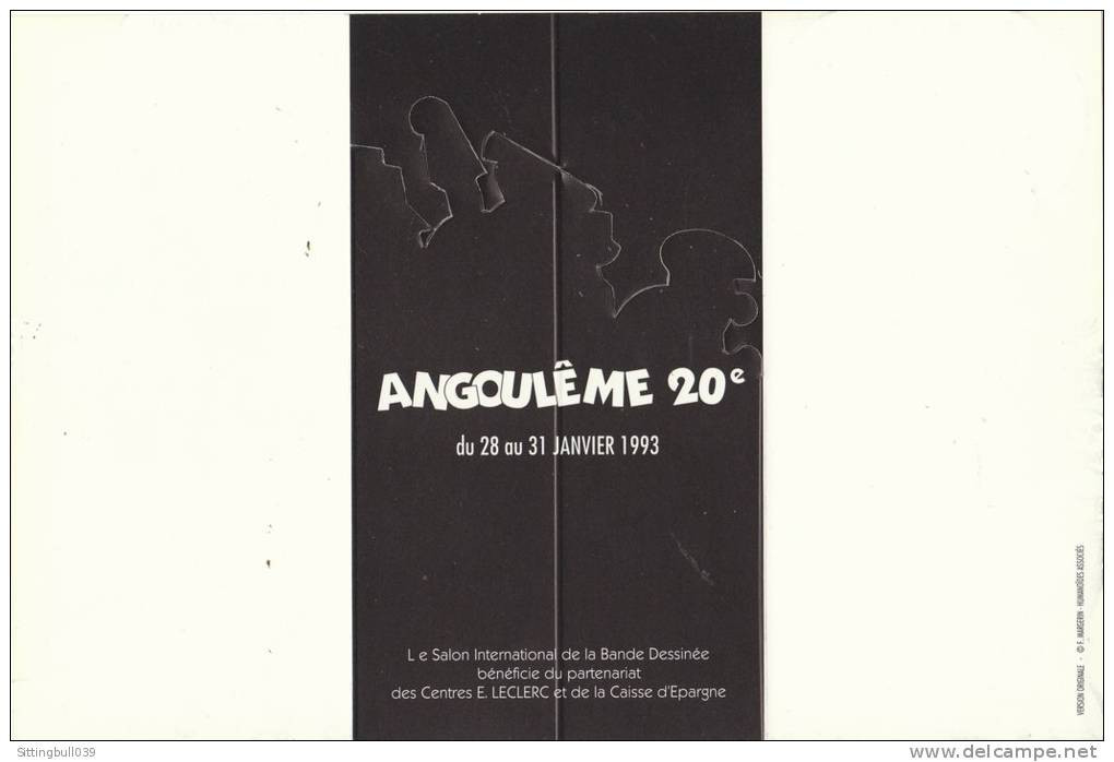 MARGERIN Lucien Et Sa Bande Carte Bonne Année 93 Pour Angoulême 20 En Pliant La Carte Personnages En Relief Style POP-UP - Tarjetas Postales