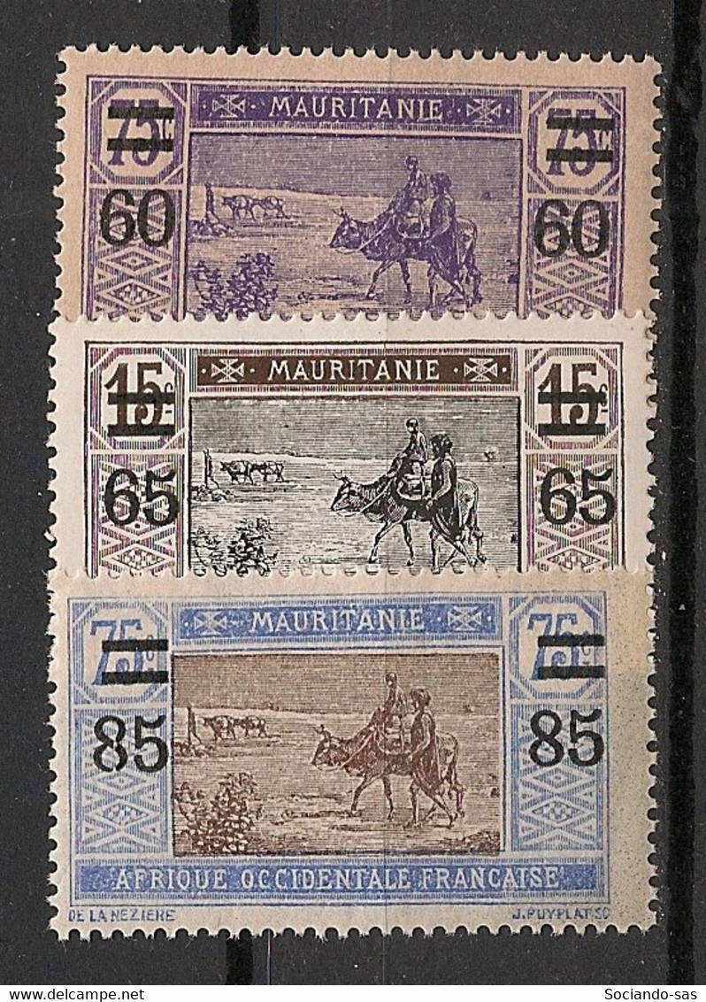 MAURITANIE - 1922-25 - N°YT. 36 à 38 - Série Complète - Neuf Luxe ** / MNH / Postfrisch - Ungebraucht