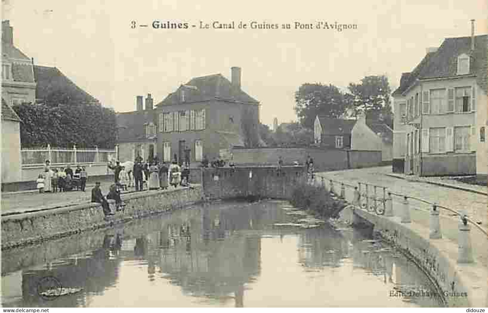 62 - Guines - Le Canal De Guines Au Pont D'Avignon - Animé - Carte Vierge - CPA - Voir Scans Recto-Verso - Guines