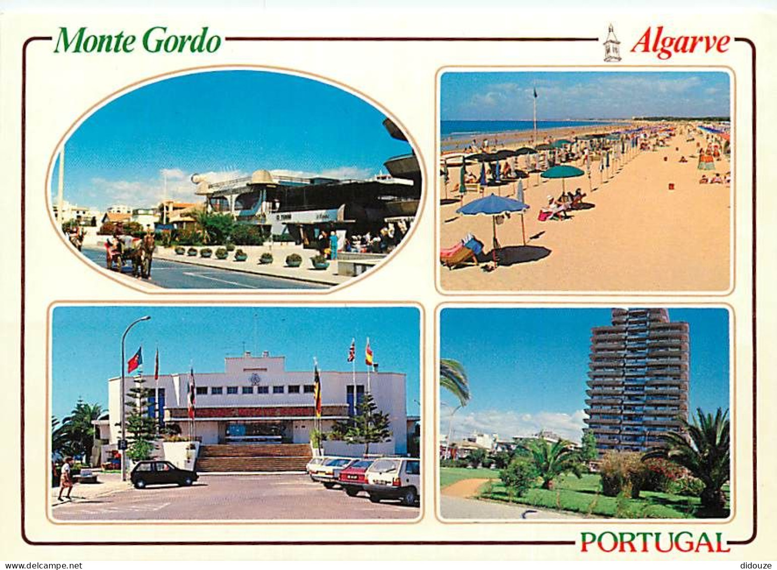 Portugal - Algarve - Monte Gordo - Multivues - Scènes De Plage - Automobiles - CPM - Carte Neuve - Voir Scans Recto-Vers - Faro