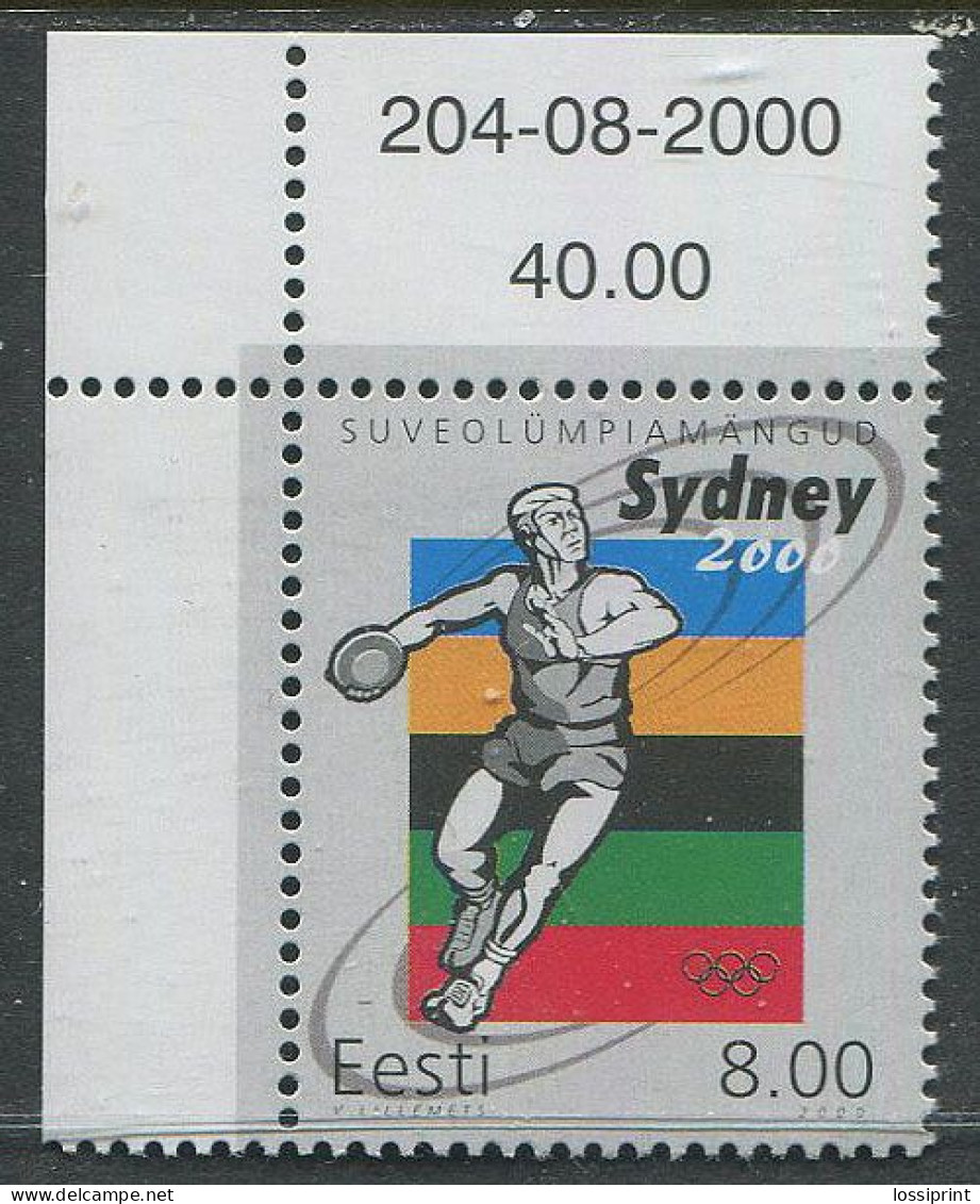 Estonia:Unused Stamp Sydney Olympic Games, 2000, MNH, Corner - Summer 2000: Sydney