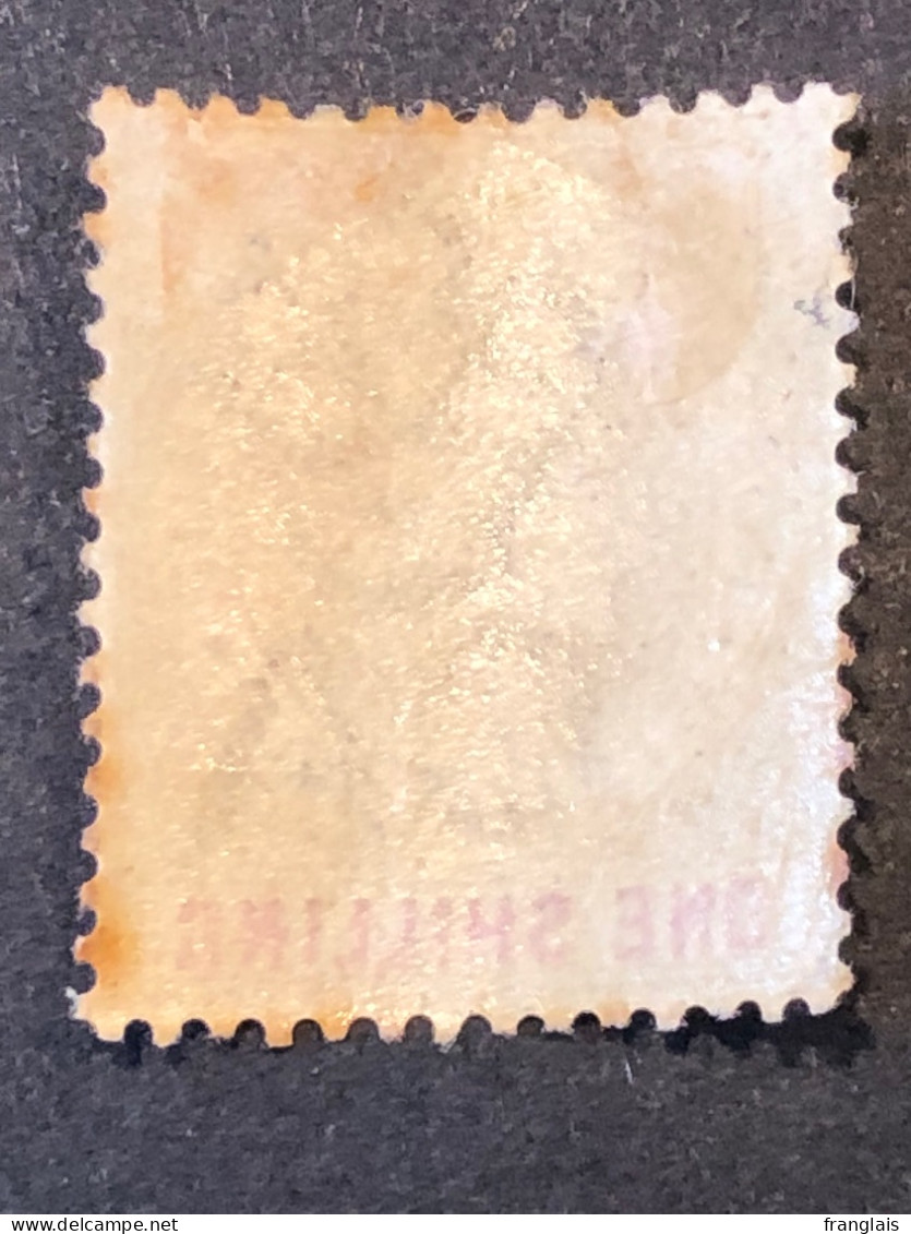 SG 51. 1s Black And Carmine MH* Toning On Gum - Gibraltar