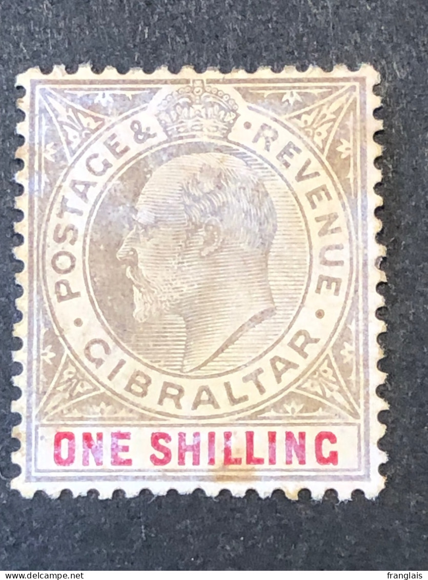 SG 62 1s Black And Carmine MH* Toning On Gum - Gibraltar