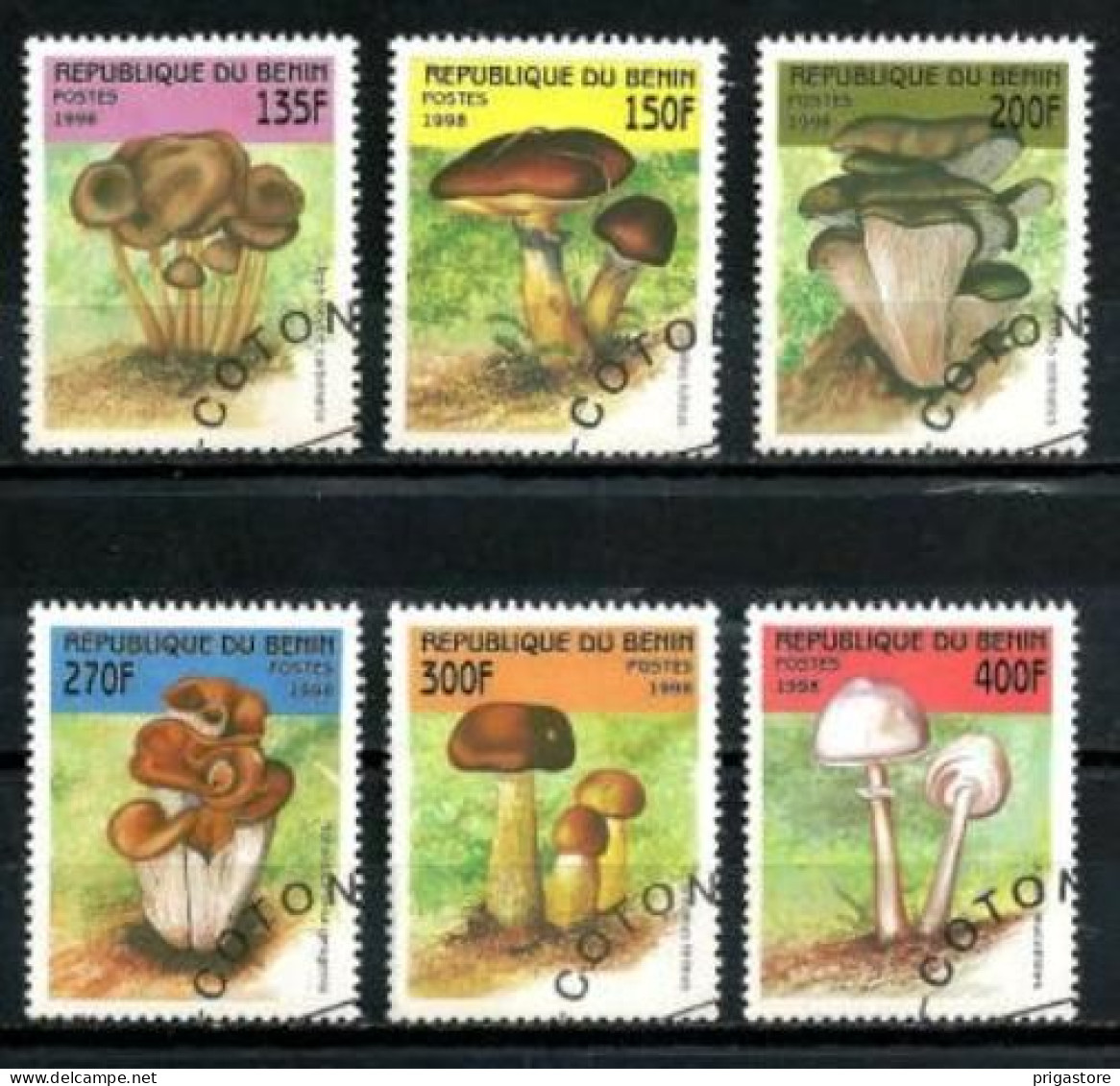 Champignons Bénin 1998 (5) Yvert N° 796 à 801 Oblitérés Used - Hongos