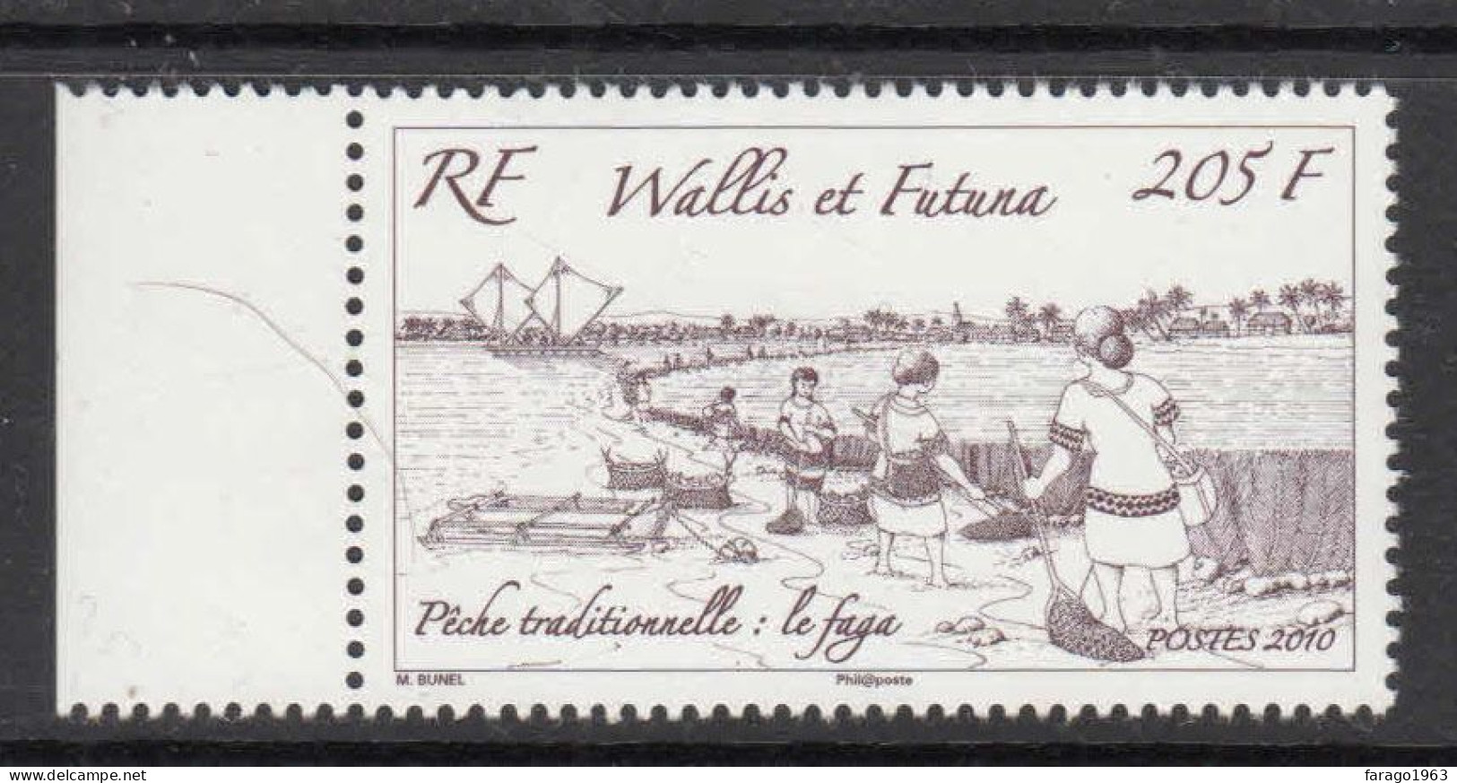 2010 Wallis & Futuna Group Fishing Complete Set Of 1 MNH - Ongebruikt