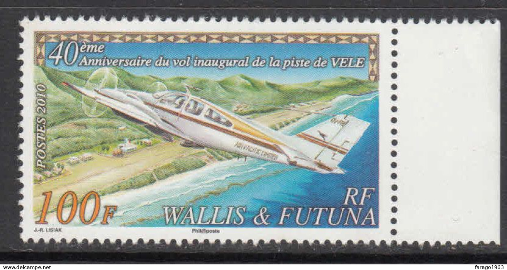 2010 Wallis & Futuna First Flight To Vele Aviation Complete Set Of 1 MNH - Neufs