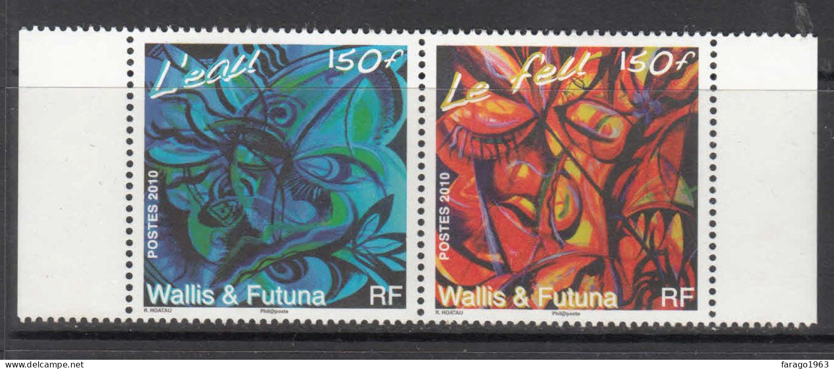 2010 Wallis & Futuna Art Water Fire  Complete Set Of 2 MNH - Ungebraucht