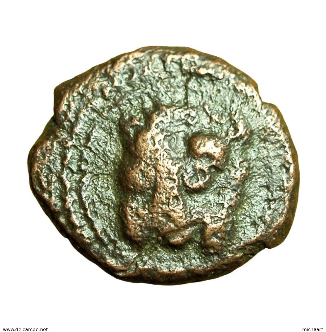 Medieval Coin Messina Sicily Guglielmo II AE13mm Lion / Cufic Legend 04050 - Sicilië