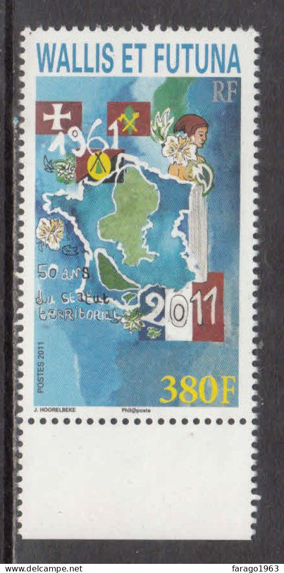 2011 Wallis & Futuna Territorial Stature Maps  Complete Set Of 1 MNH - Neufs