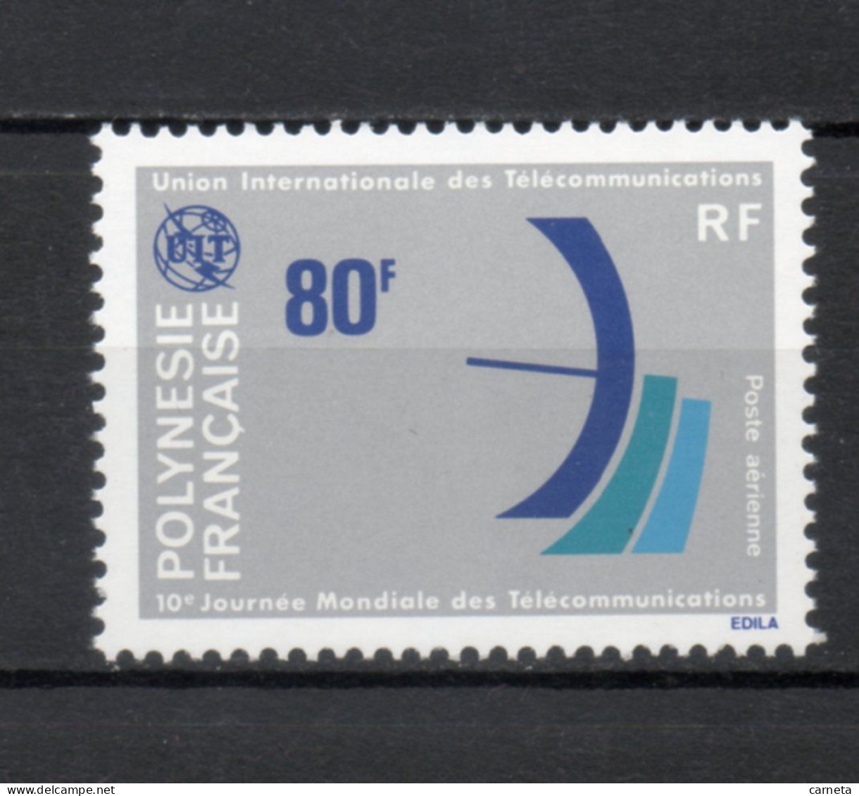 POLYNESIE  PA  N°  136   NEUF SANS CHARNIERE COTE  7.10€    TELECOMMUNICATIONS - Unused Stamps