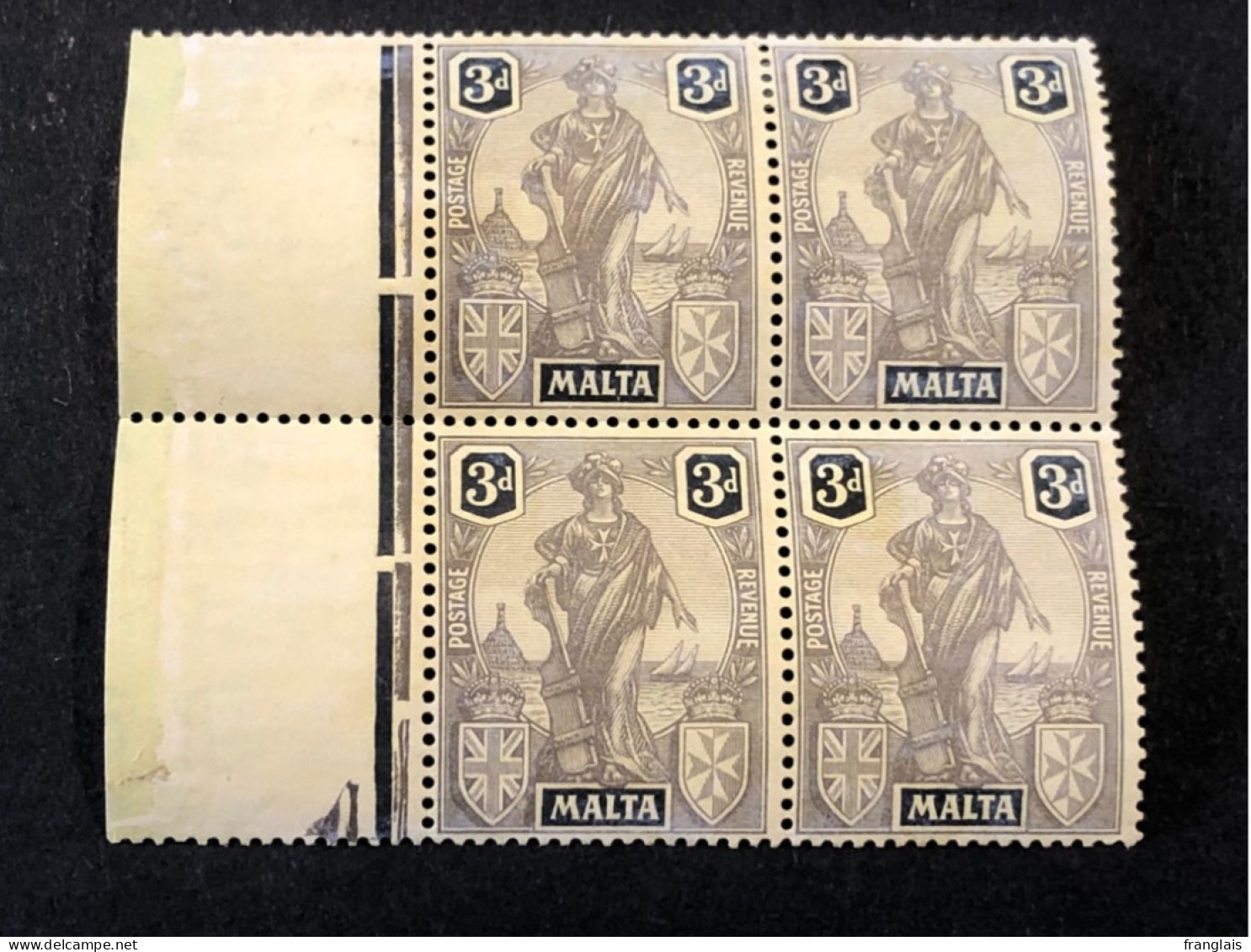 SG 131.  3d In An UMM MNH** Block Of Four - Malta (...-1964)