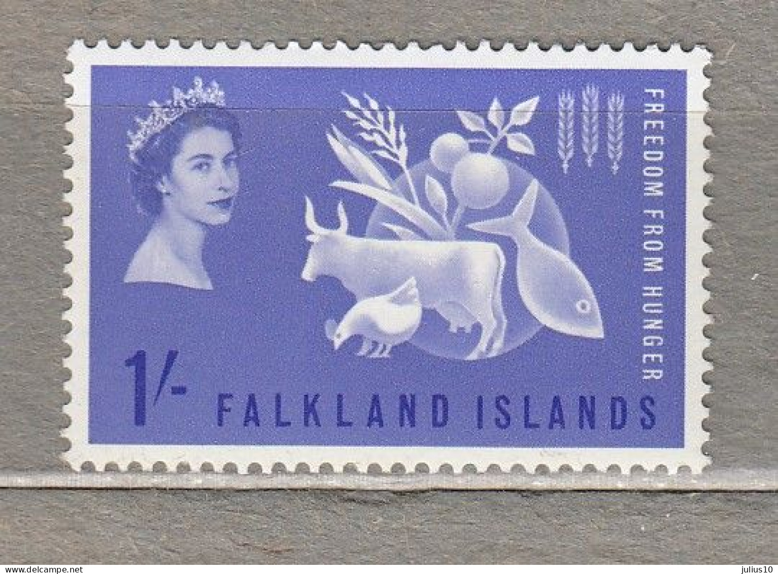 FALKLAND ISLANDS 1963 Freedom From Hunger MNH(**) Mi 141 CV 25EUR #33802 - Falkland