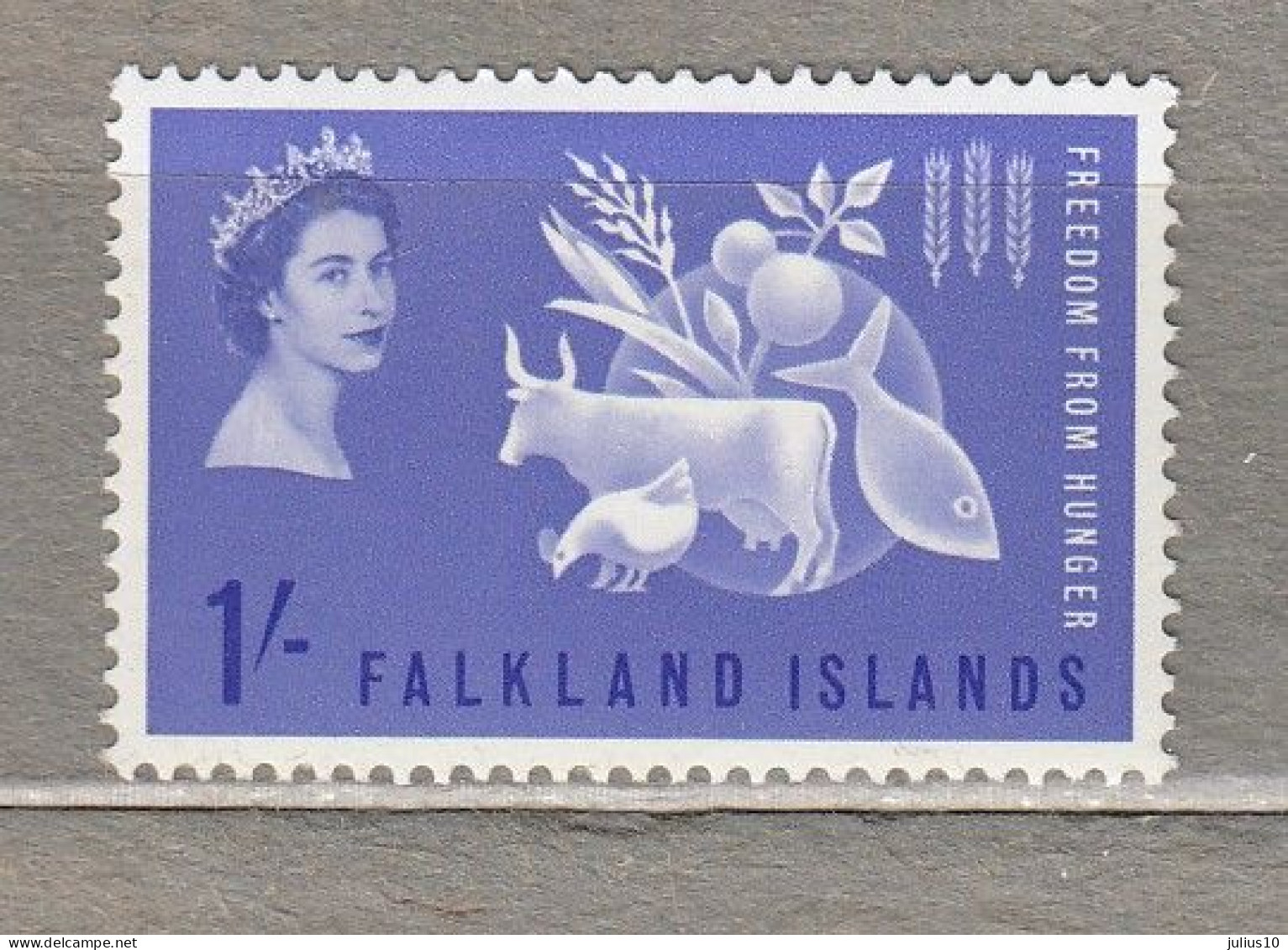 FALKLAND ISLANDS 1963 Freedom From Hunger MNH(**) Mi 141 CV 25EUR #33802 - Falkland Islands